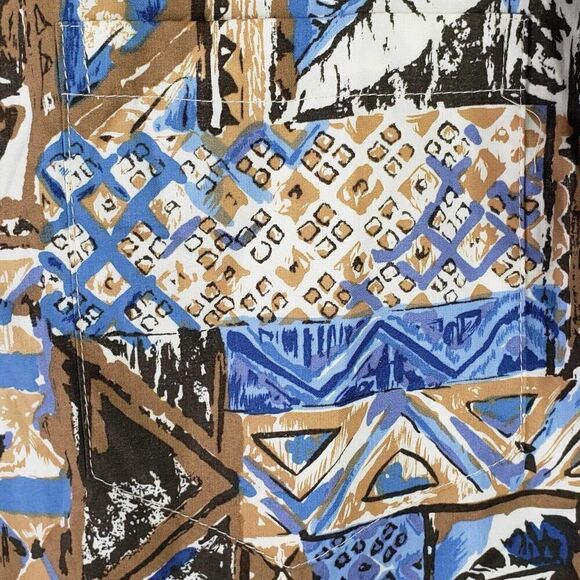 The Hawaiian Original Hilo Hattie Shirt Men's Medium Blue SS Button Up Resort - Picture 4 of 7